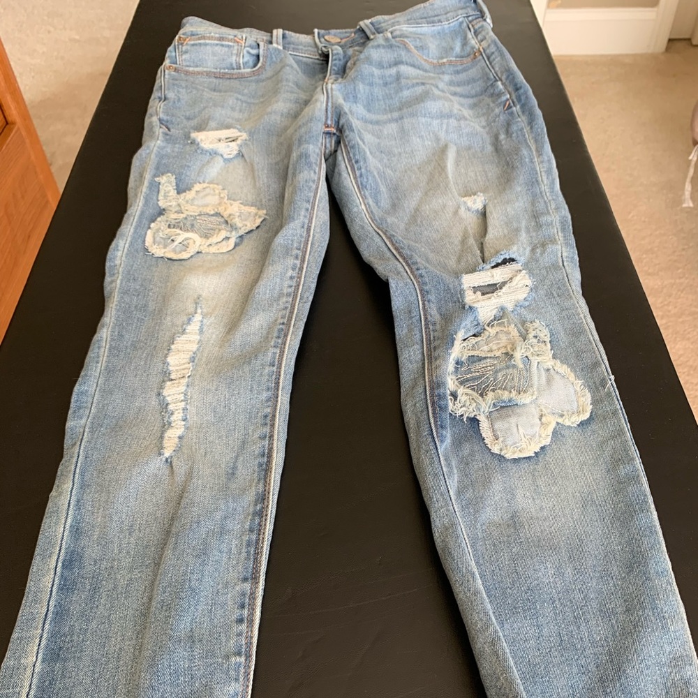 Express Jeans Mid Rise stretch ankle jegging